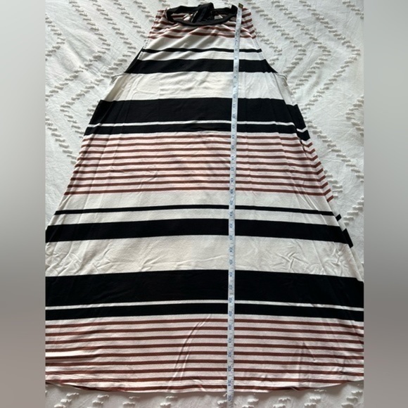 LOFT a-line striped dress-‎ sleeveless- sz Medium - Picture 6 of 7